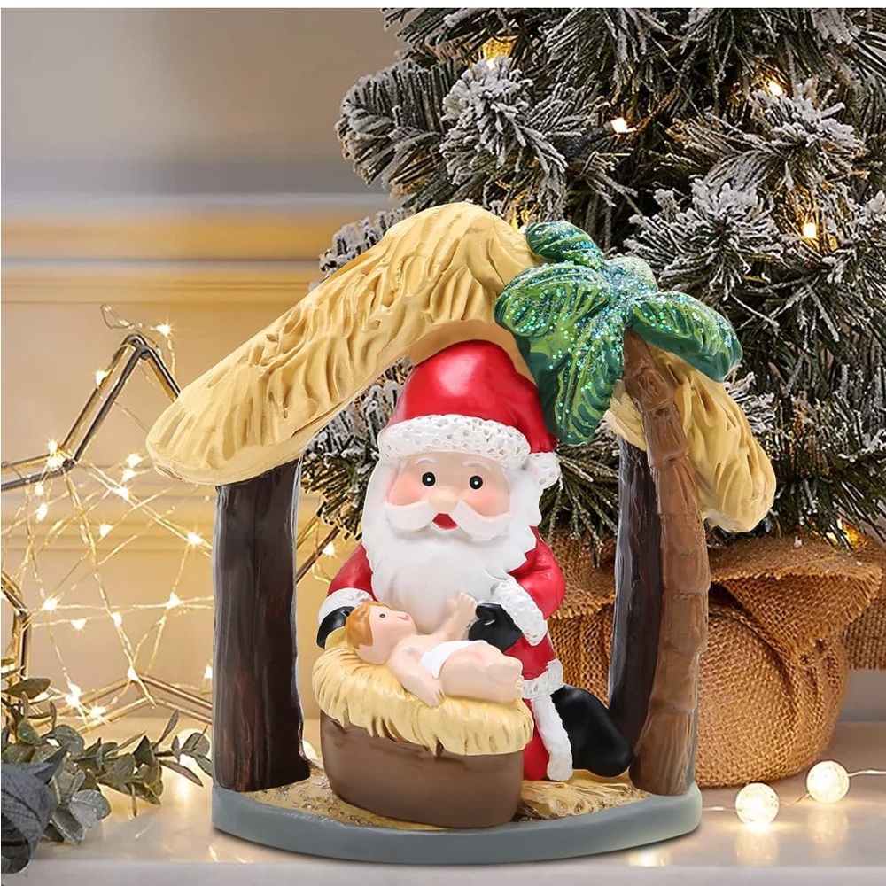 5for$10 Hodao Christmas Decorations Santa Claus Figurine Mini Xmas Holiday Decor
